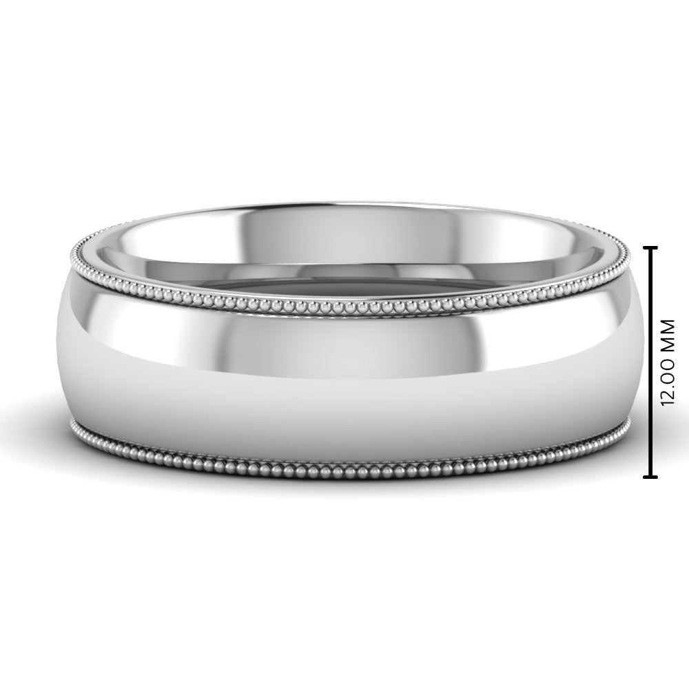 Comfort Fit Wedding Band Milgrain Edge