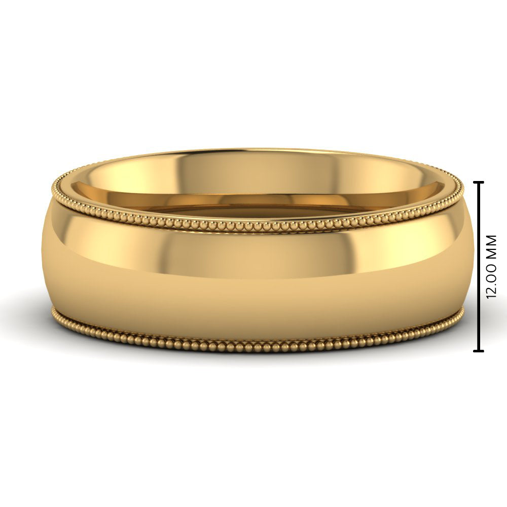 Comfort Fit Wedding Band Milgrain Edge