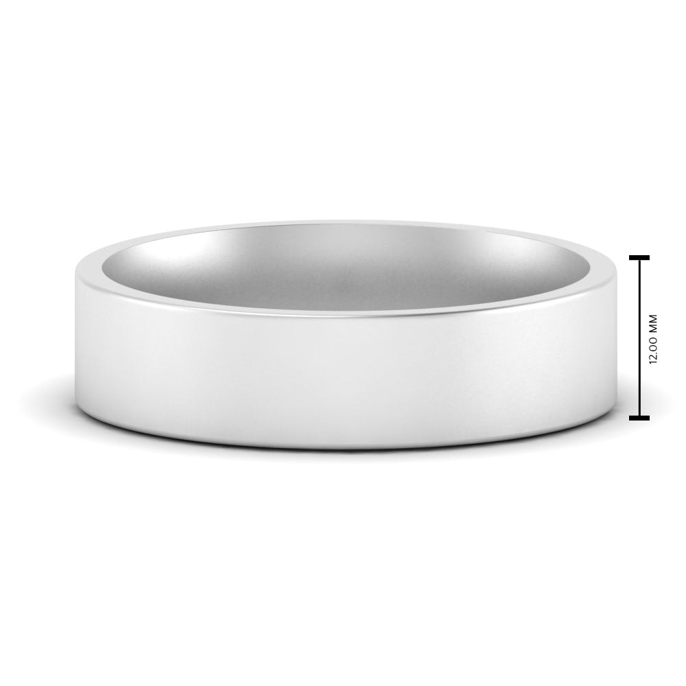 Light Weight Flat Mens Wedding Band