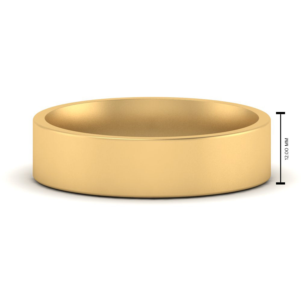 Light Weight Flat Mens Wedding Band