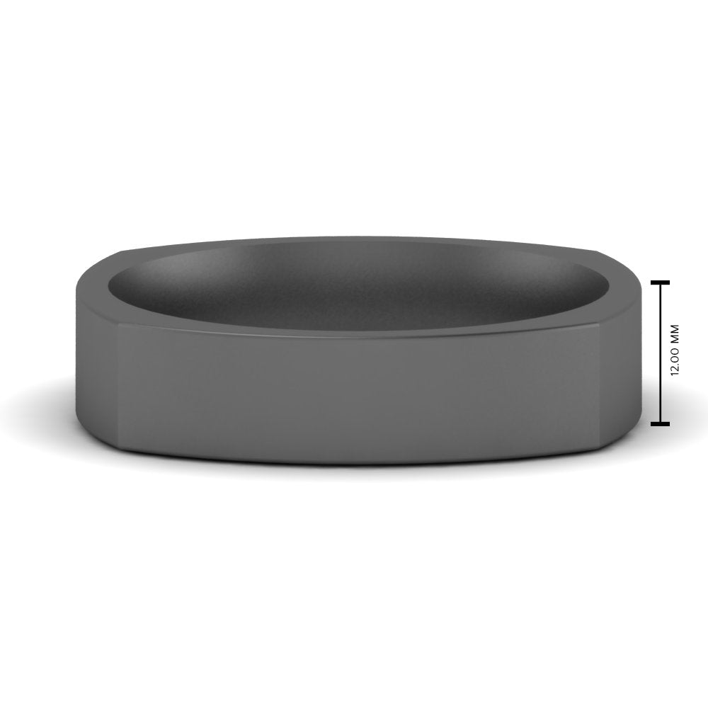 Square Comfort Fit Mens Wedding Band