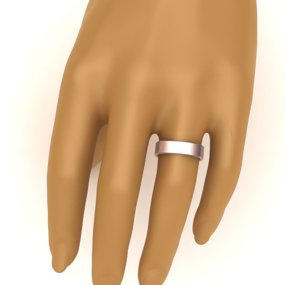 Square Comfort Fit Mens Wedding Band