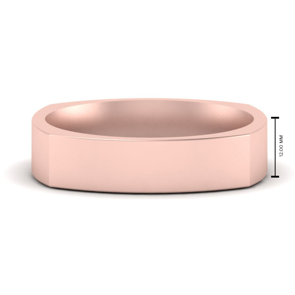 Square Comfort Fit Mens Wedding Band
