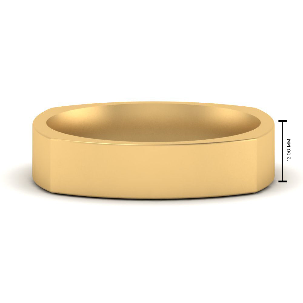 Square Comfort Fit Mens Wedding Band