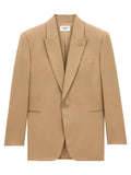 Saint Laurent Men Wool Gabardine Single-Breasted Jacket