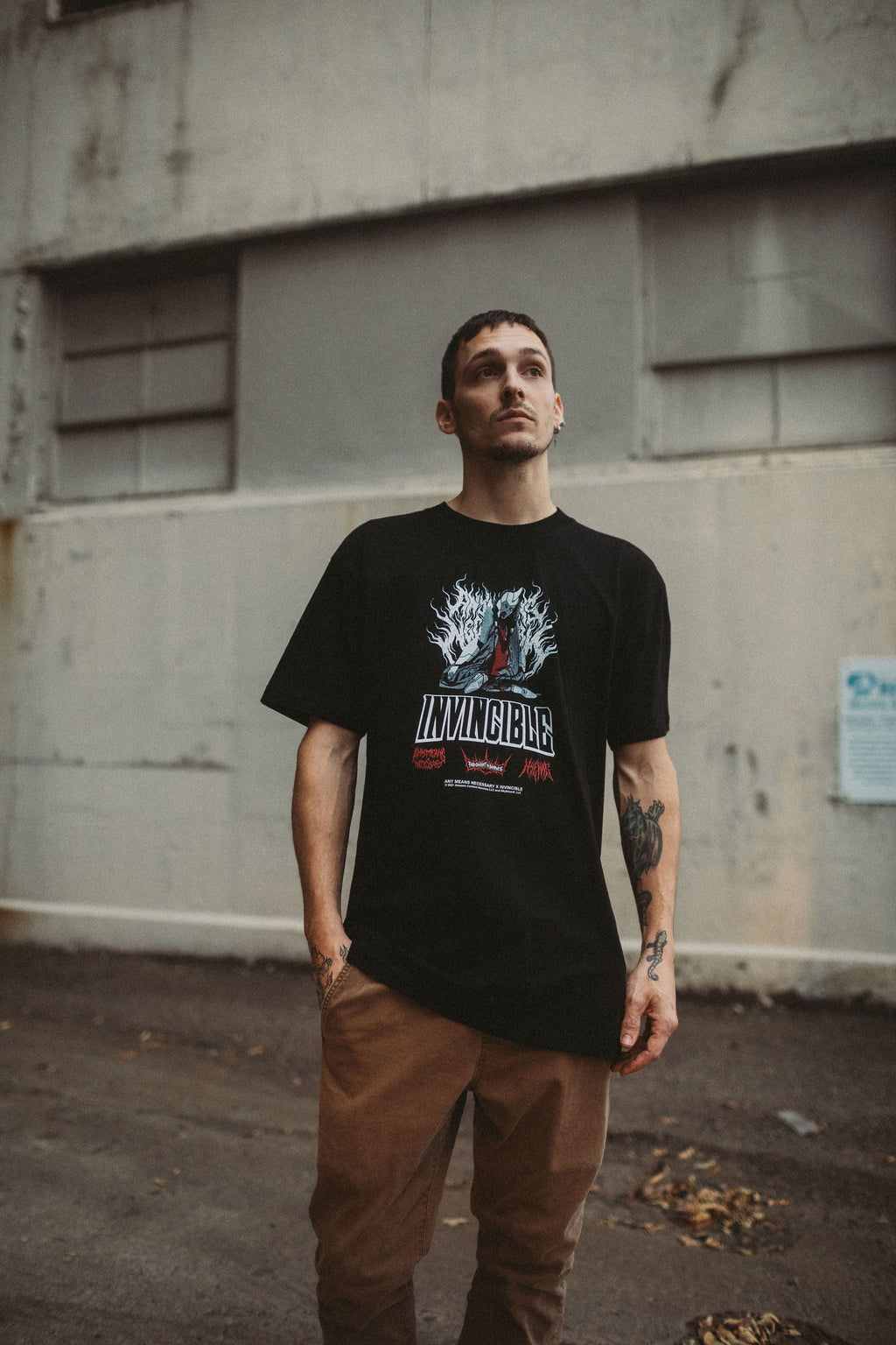 Neck Snap T-Shirt Any Means Necessary Clothing