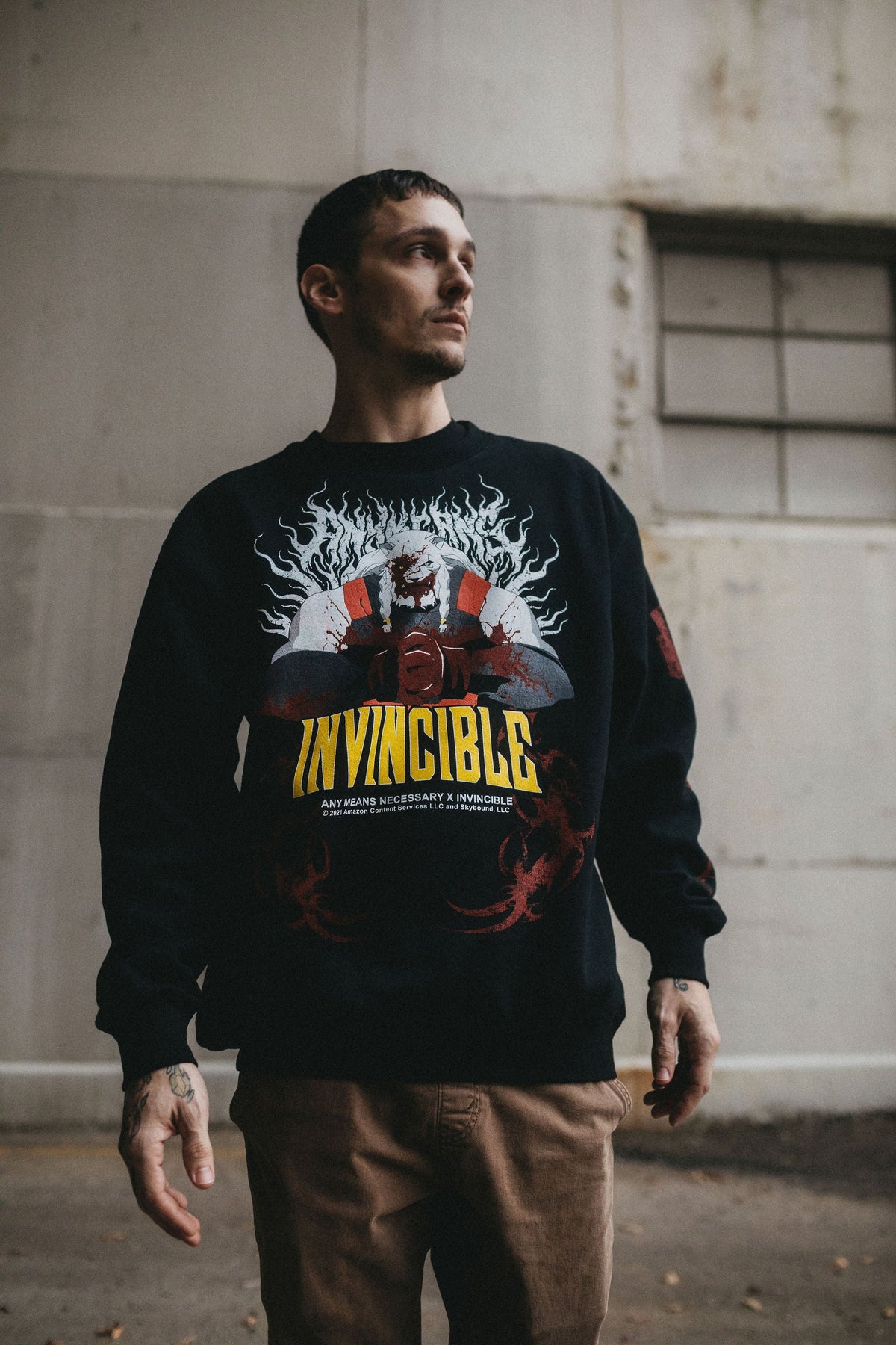 Thirst For Battle Crewneck Sweatshirt Any Means Necessary Clothing