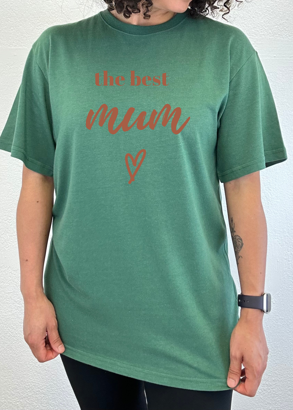 The Best Mum Unisex Bamboo Viscose/Organic Cotton Short Sleeve Graphic T-Shirt Spun Bamboo