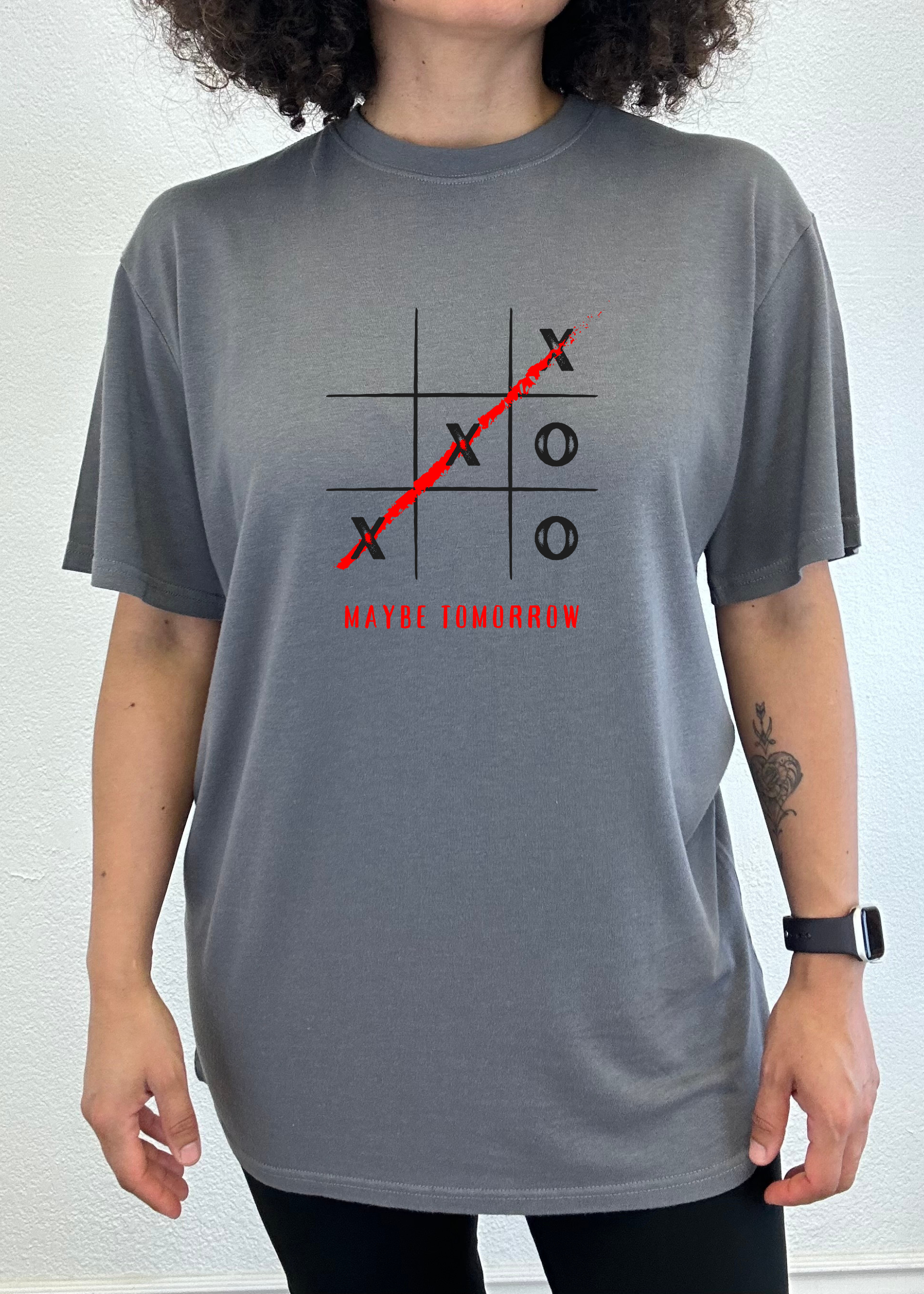Maybe Tomorrow Unisex Bamboo/Cotton Graphic T-Shirt Spun Bamboo