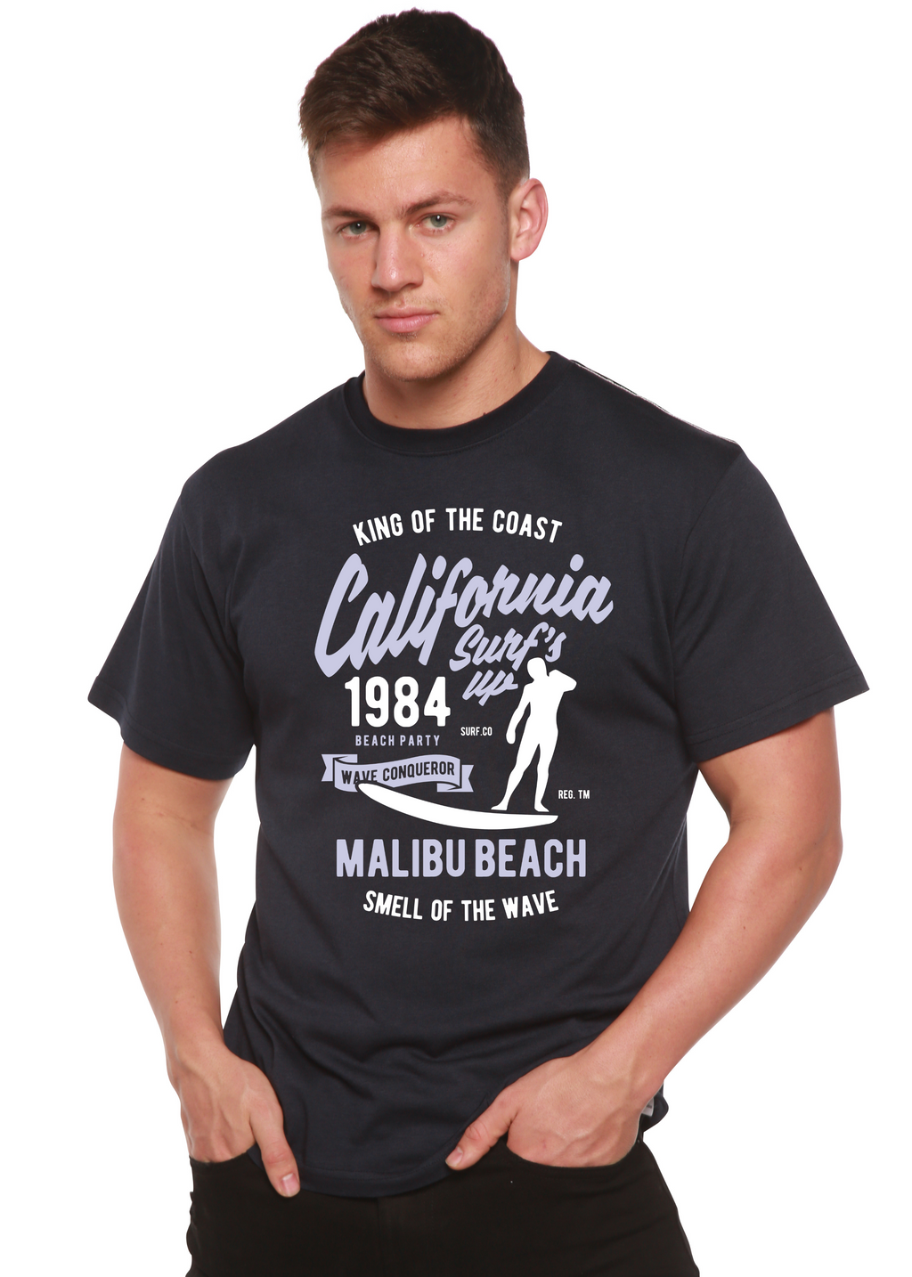 California 1984 Spun Bamboo® Men's Bamboo Viscose/Organic Cotton Short Sleeve Graphic T-Shirt Spun Bamboo