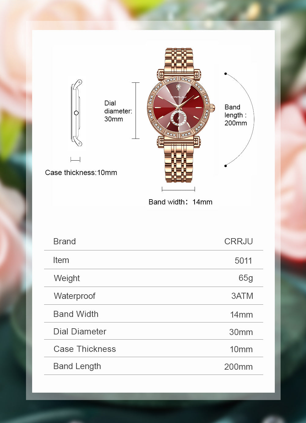 Women's Water-resistant Quartz Casual Watch