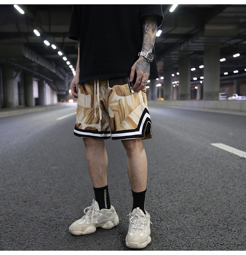 Floral loose shorts beach shorts