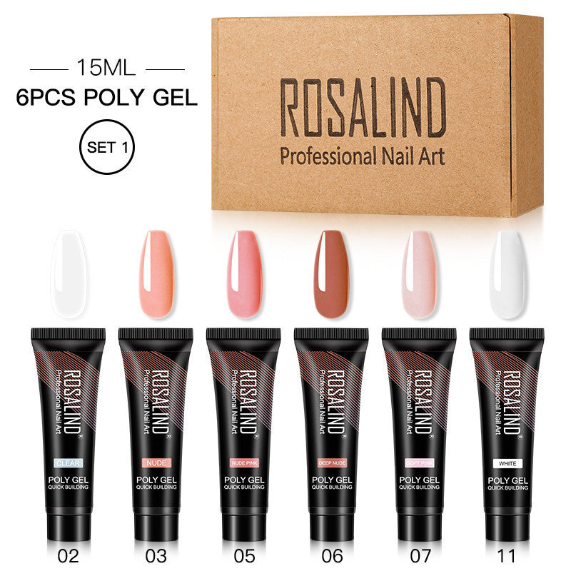 Multi-color mixed nail solid model glue