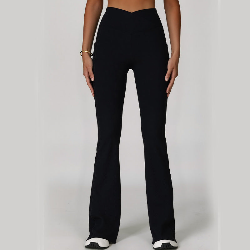 High-Waisted Yoga Flare Pants For Women, Dance Sports Pants, Casual Butt-Lifting Fitness Premium Flared Yoga Pants Social Buzz eSIMs