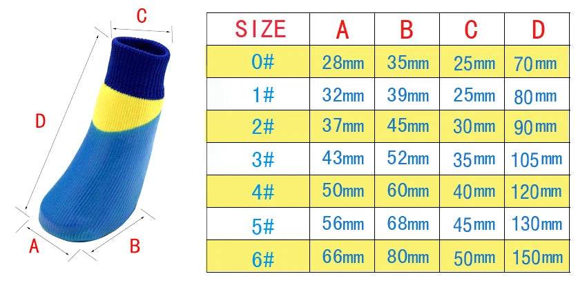DogSocks Booties Shoes Big Dogs Waterproof Nonslip Rubber Sole, Pet Paw Protector, Elastic Top , for Outdoor Sports