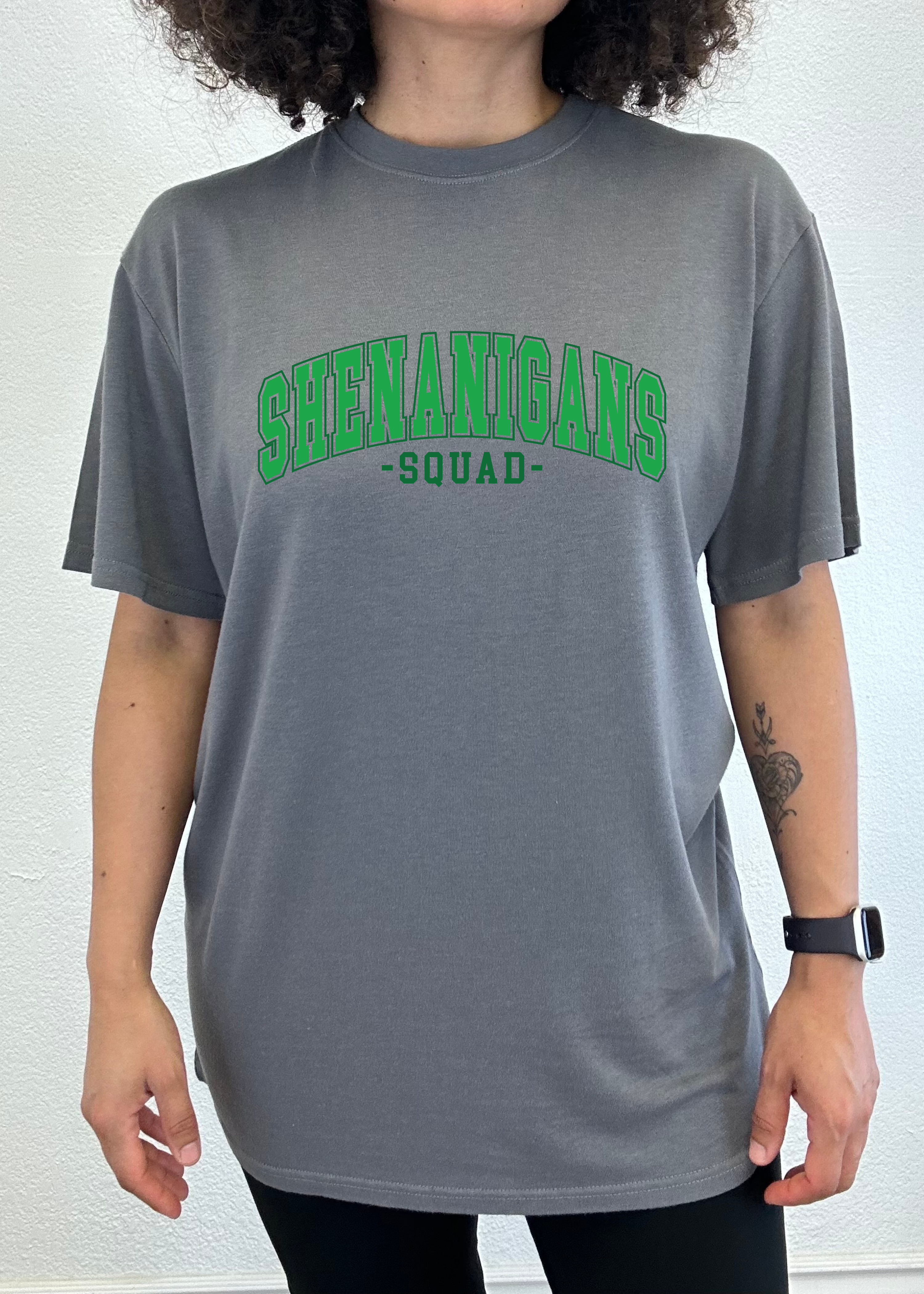 Shenanigans Squad Unisex Bamboo/Cotton Graphic T-Shirt Spun Bamboo