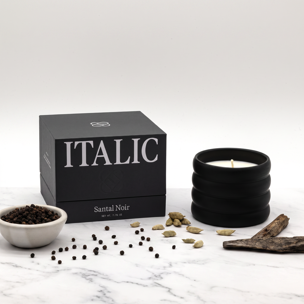 Soy Wax Ceramic Candle Italic