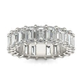 6 1/4 CTW Emerald Lab Grown Diamond Couture Classic Eternity Ring 14K White Gold (G-VS) VossAgin