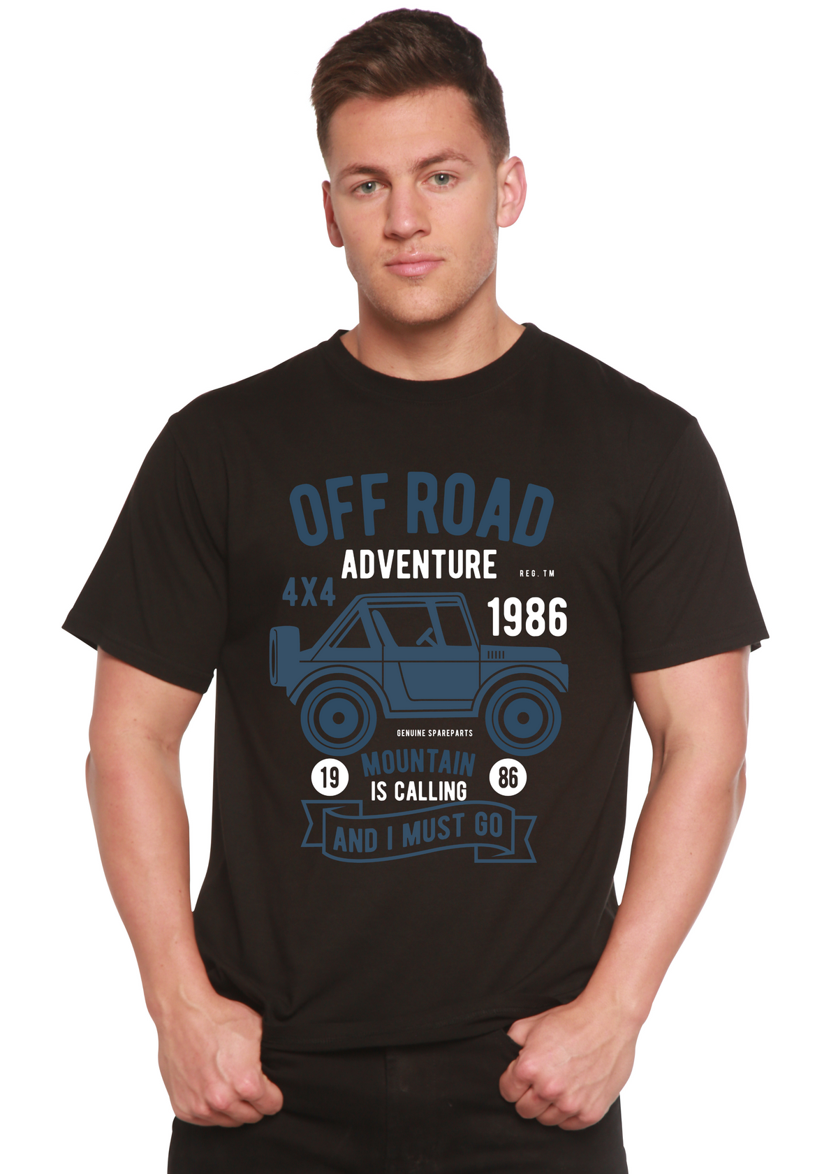 Off Road Adventure Spun Bamboo® Men's Bamboo Viscose/Organic Cotton Short Sleeve Graphic T-Shirt Spun Bamboo