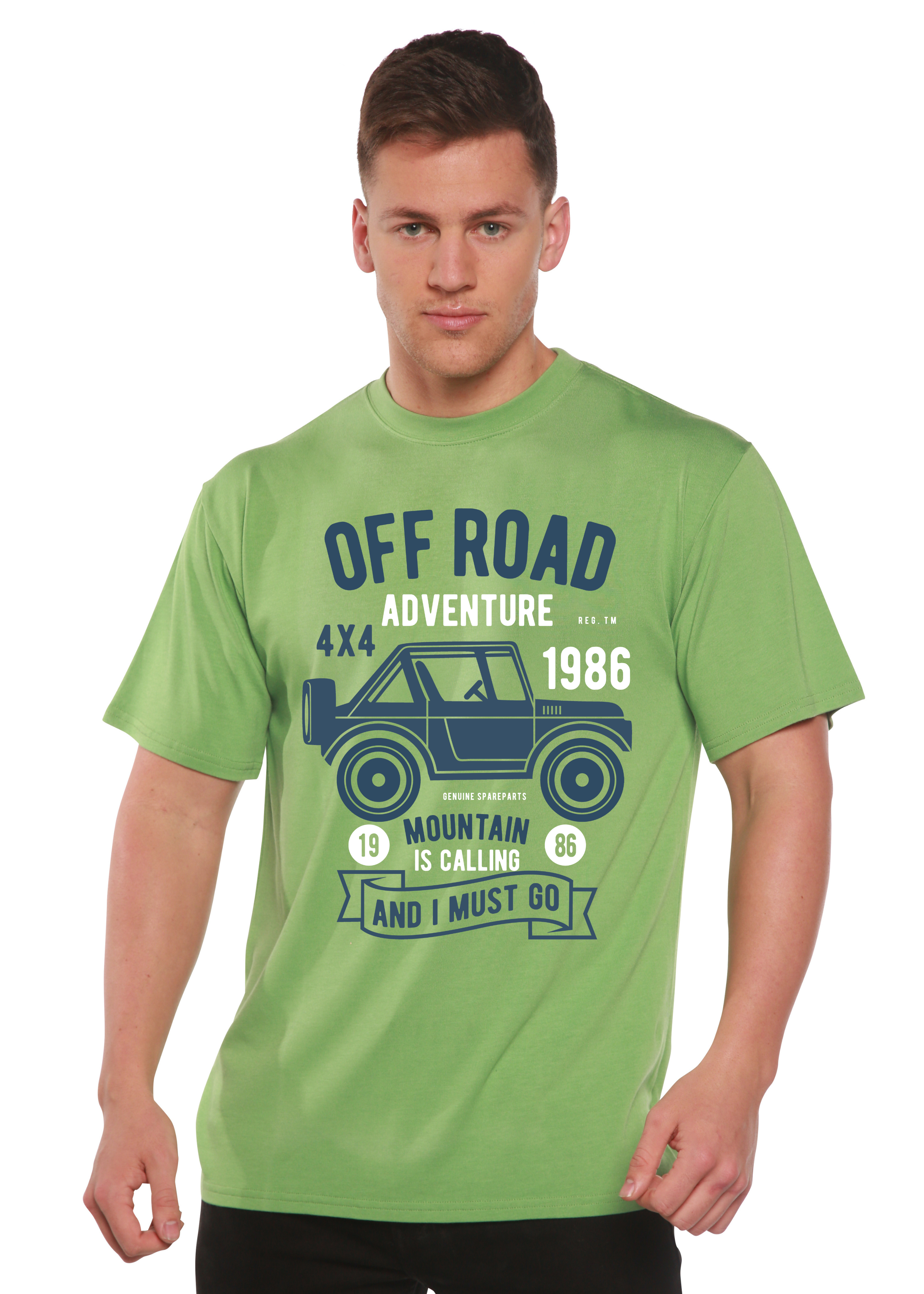 Off Road Adventure Spun Bamboo® Men's Bamboo Viscose/Organic Cotton Short Sleeve Graphic T-Shirt Spun Bamboo
