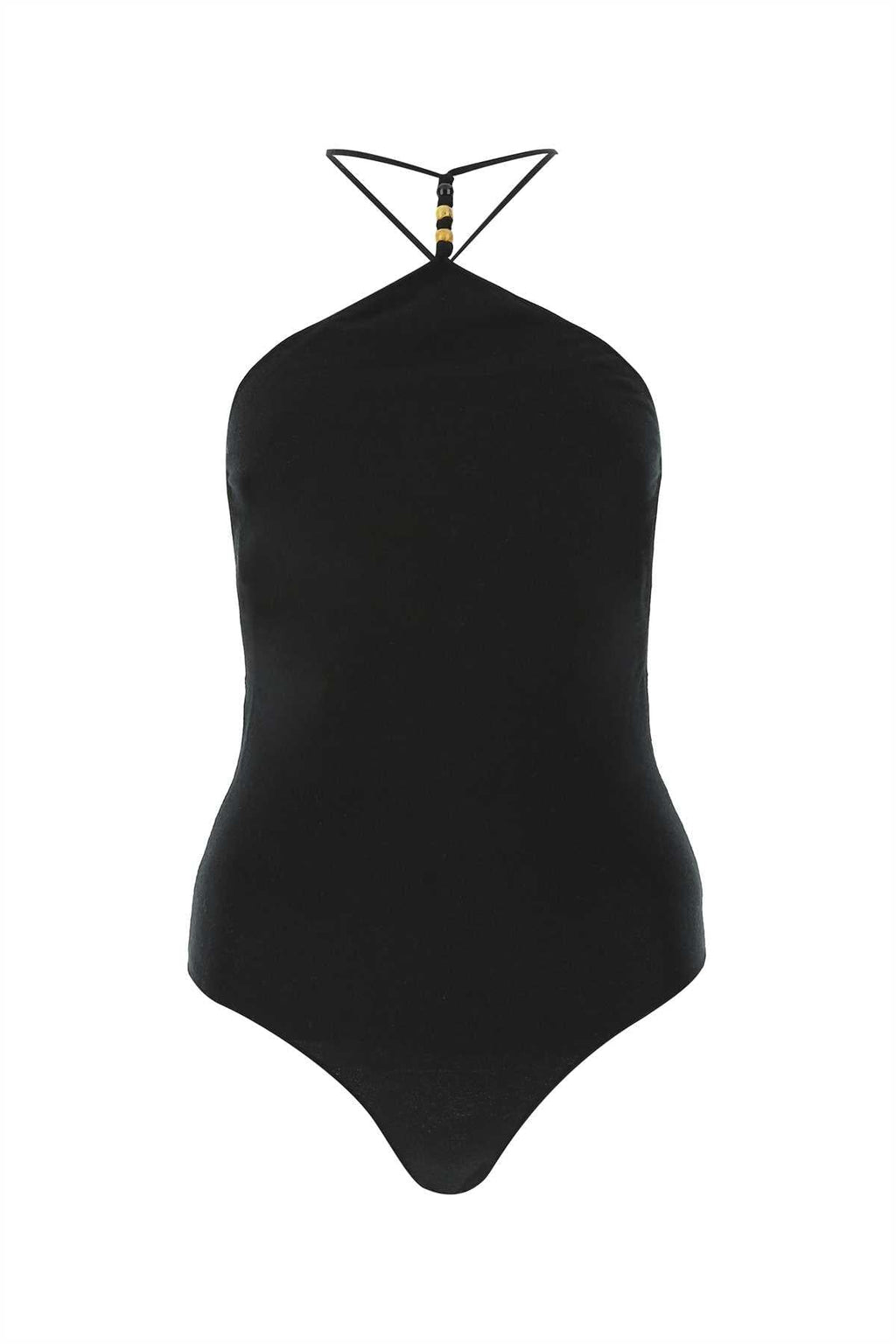 Bottega Veneta Women Black Stretch Cashmere Blend Bodysuit