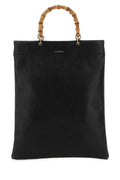 Jil Sander Women Black Leather Medium Shopping Bag