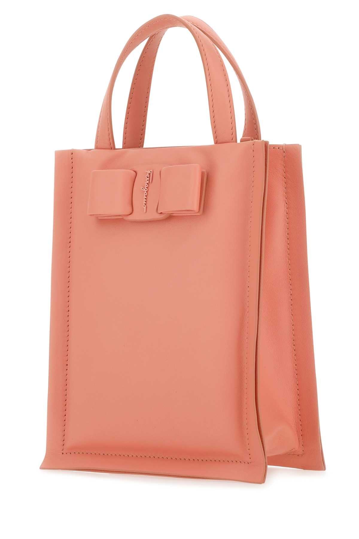 Salvatore Ferragamo Women Salmon Nappa Leather Mini Viva Bow Handbag