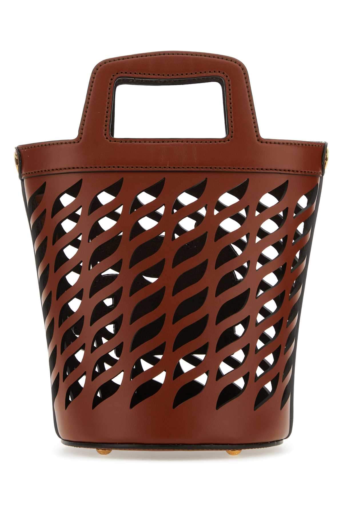 Etro Women Brown Leather Coffa Bucket Bag