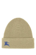 Burberry Women Khaki Cashmere Beanie Hat