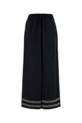 Bode Women Black Viscose Mathilde Wide-Leg