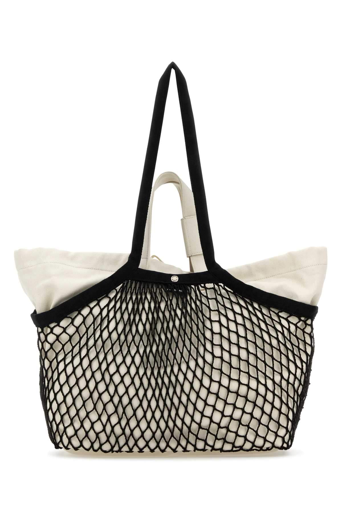 Balenciaga Women Two-Tone Canvas And Mesh Medium 24/7 Shopping Bag