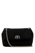Balenciaga Women Black Nylon Medium Monaco Shoulder Bag