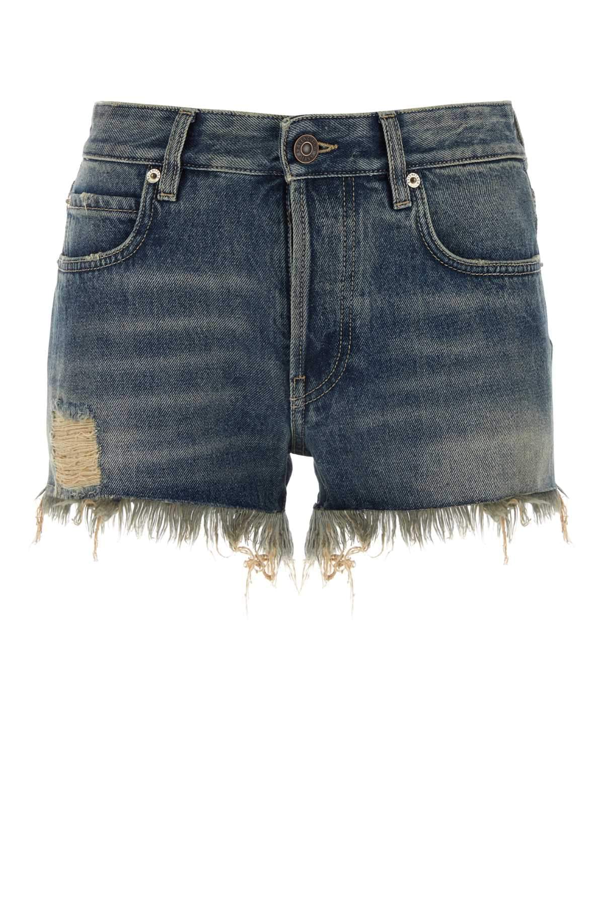 Balenciaga Women Denim Shorts