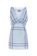Prada Women Embroidered Cotton Mini Dres