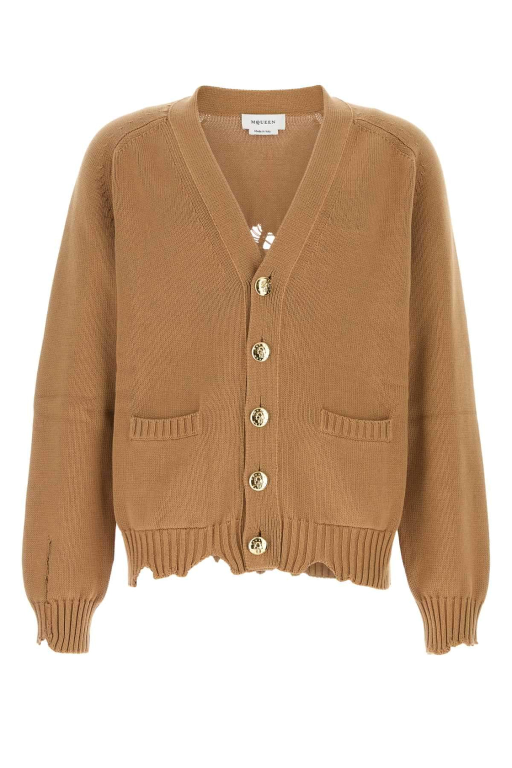 Alexander Mcqueen Men Biscuit Cotton Cardigan