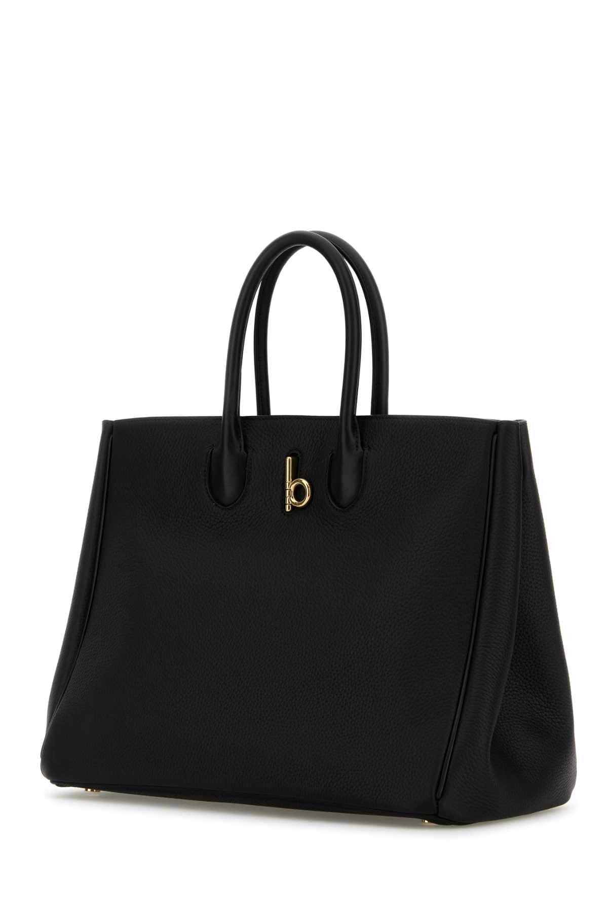 Burberry Women Black Leather Medium Rocking Horse Handbag