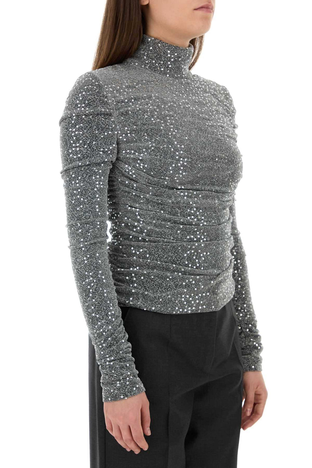 Dolce & Gabbana Women Silver Jersey Top