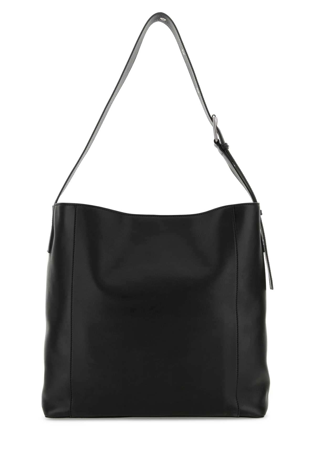 Alexander Mcqueen Men Black Leather Pendant Shopping Bag
