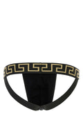 Versace Men Black Stretch Cotton Brief