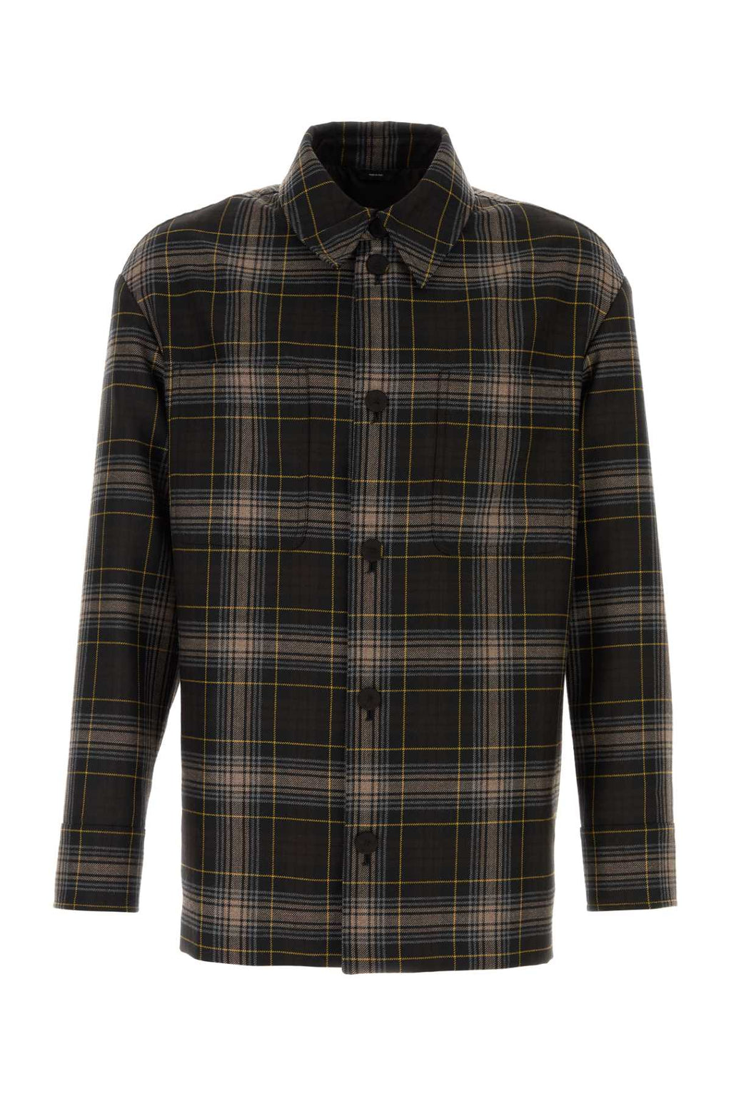 Fendi Men Embroidered Wool Shirt