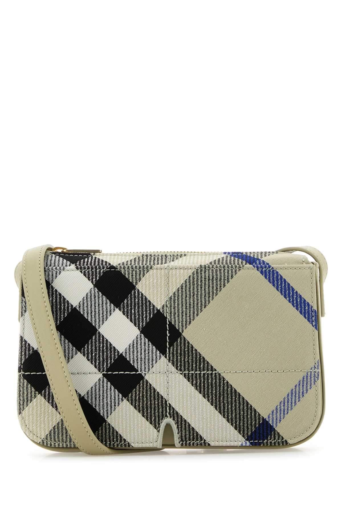 Burberry Women Embroidered Canvas Snip Crossbody Bag