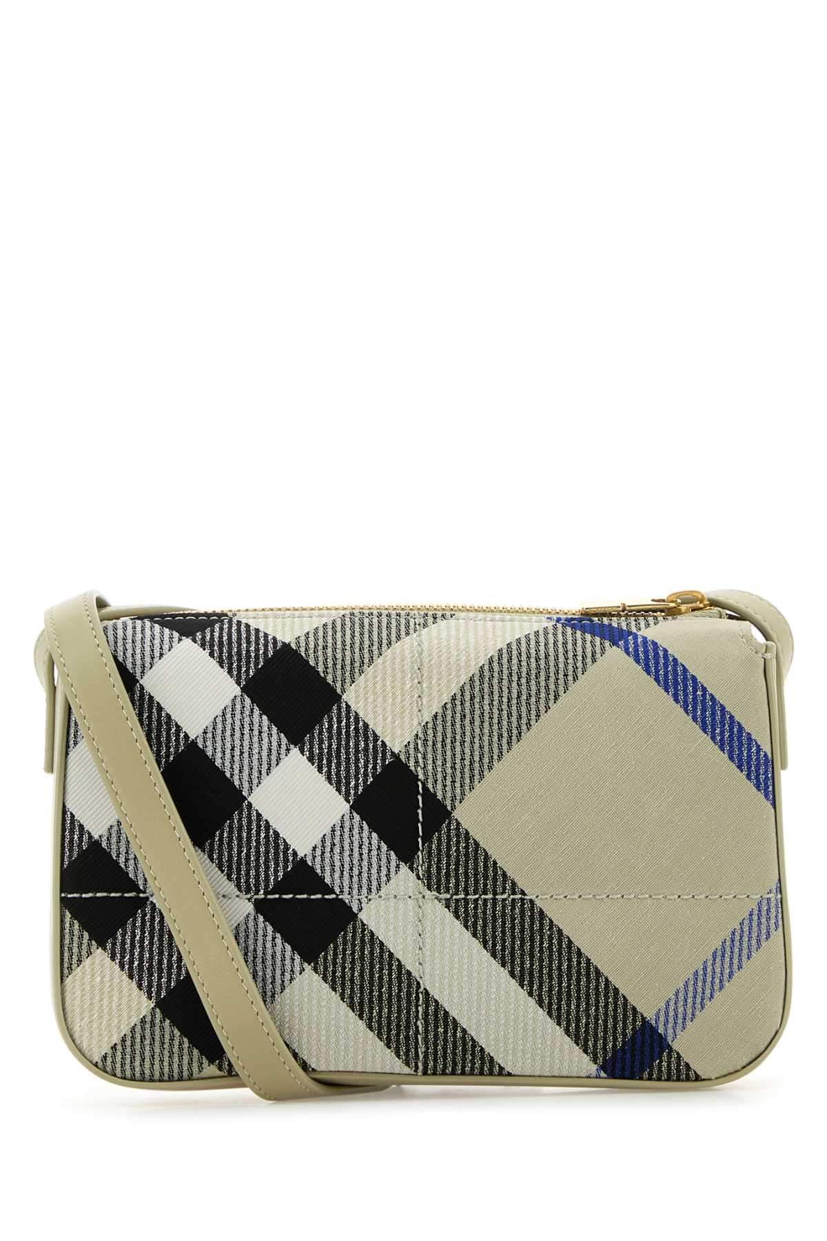 Burberry Women Embroidered Canvas Snip Crossbody Bag