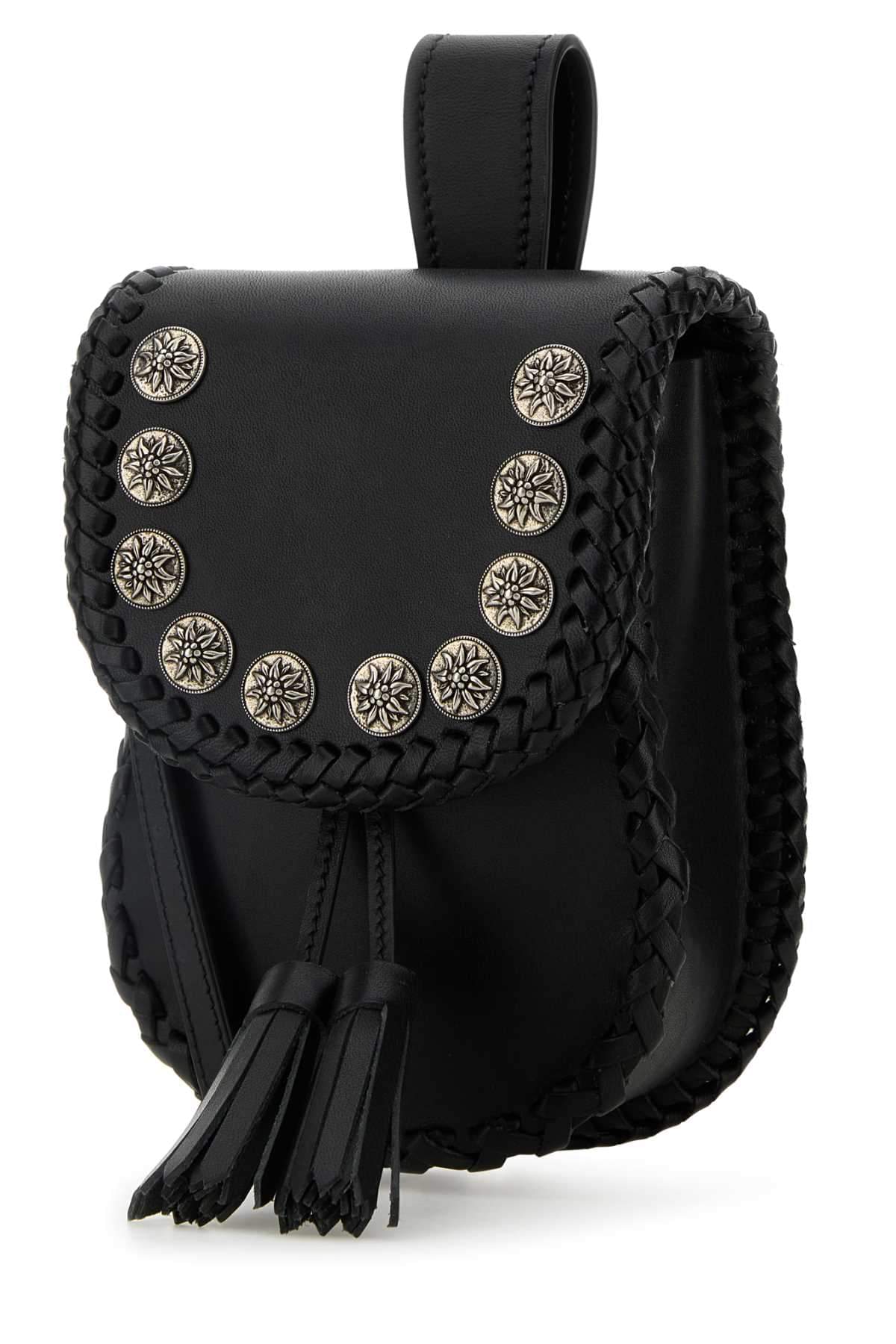 Prada Women Black Leather Crossbody Bag