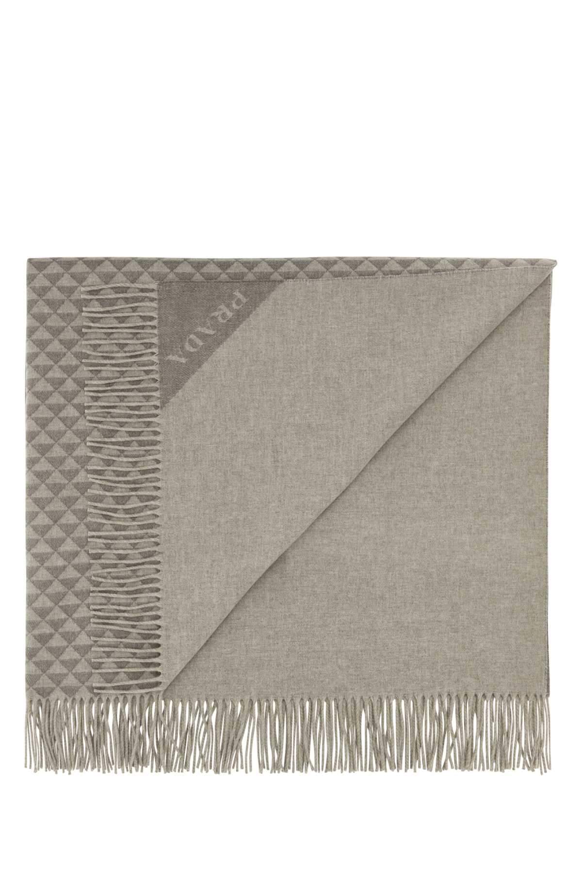 Prada Unisex Embroidered Wool Blend Symbole Double Blanket