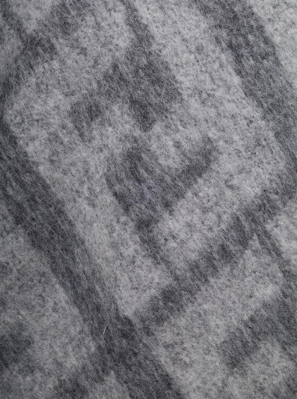 Fendi Men Grey Sweater With Jacquard Ff Motif In Wool Man