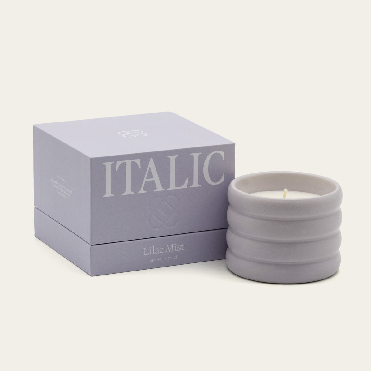 Soy Wax Ceramic Candle Italic