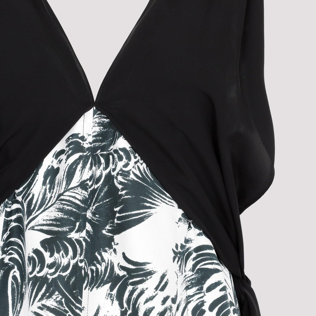 Bottega Veneta Printed Silk Long Dress Women