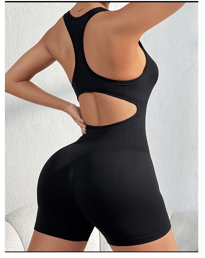 New-style Yoga Wear Summer Back-hollowed One-piece Bodysuit Social Buzz eSIMs