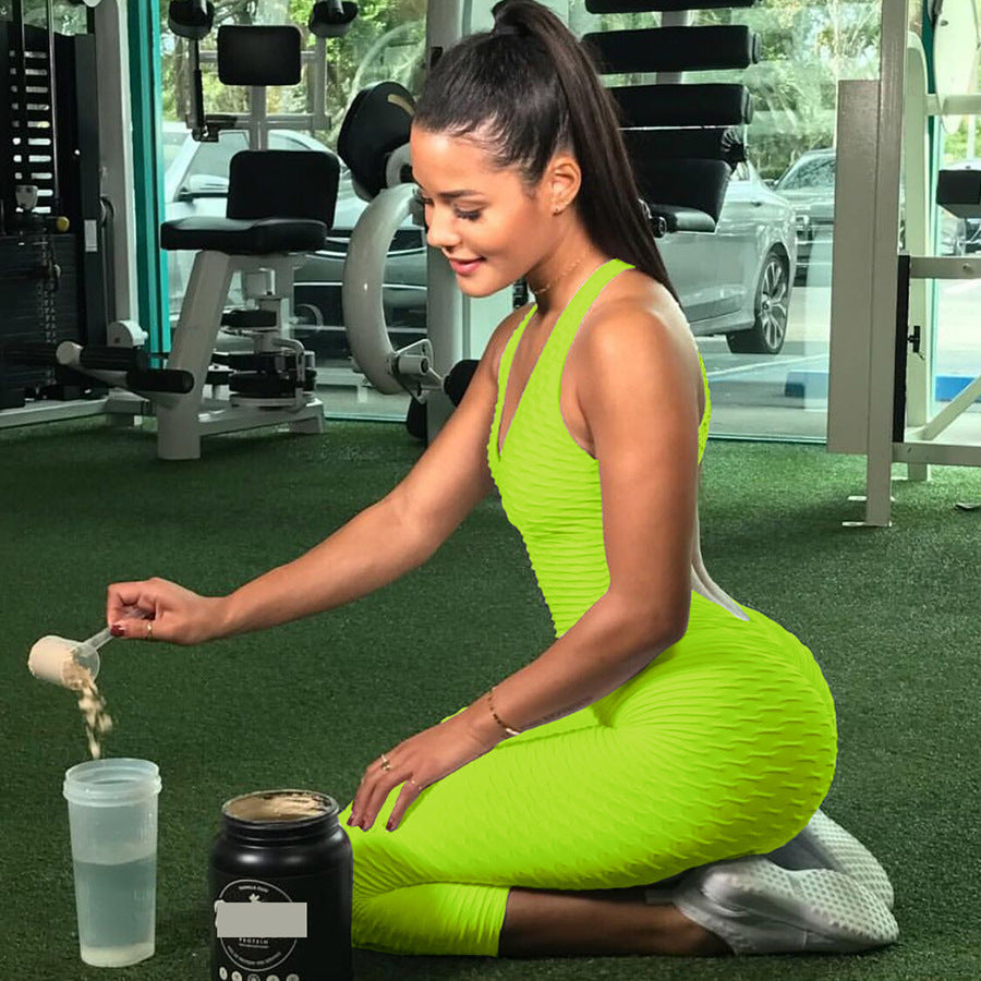 Yoga pants, honeycomb pants, female yoga fitness jumpsuit Social Buzz eSIMs