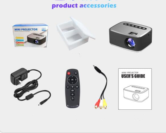 Mini Projector Led Home Theater Video Beamer Black